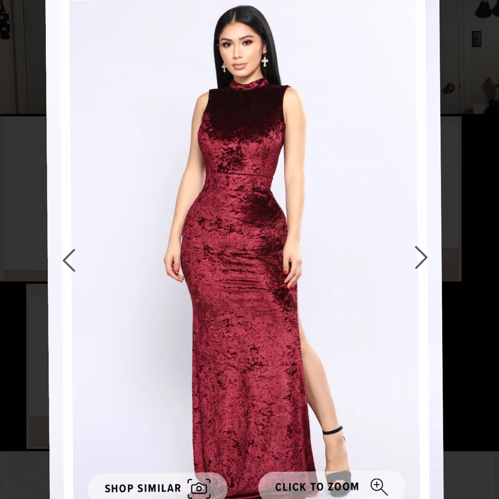 Fashion Nova As Long As You Love Me Wine Dress